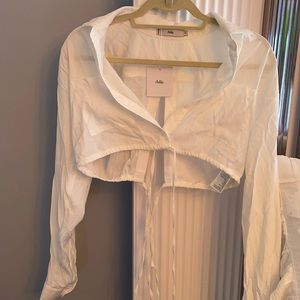 Adika Long Sleeve Dressy Crop Top